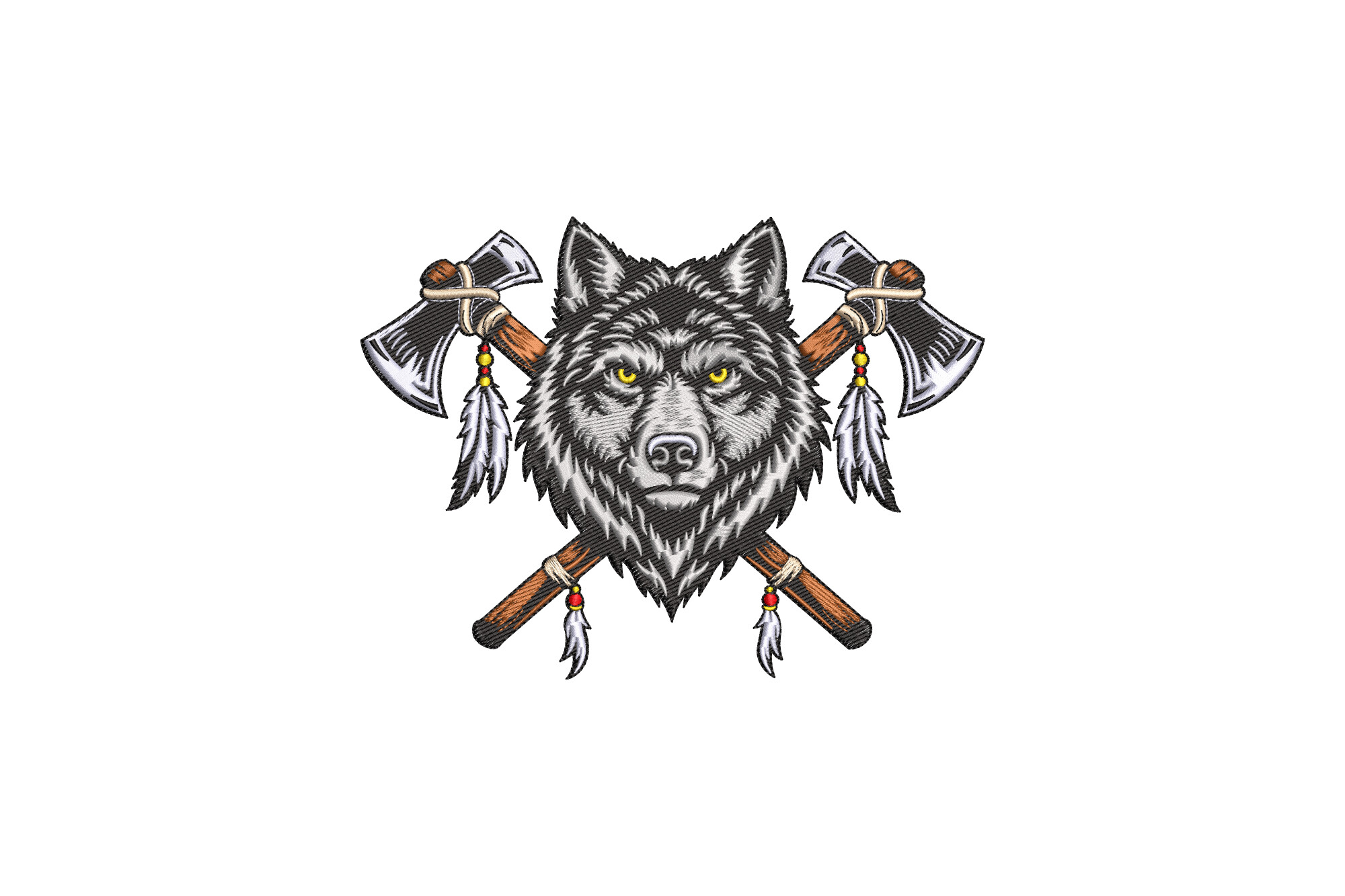 Two Crossed Axes Wolf