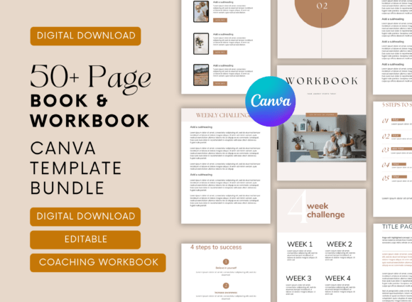 50+ Page Ebook & Workbook Canva Template