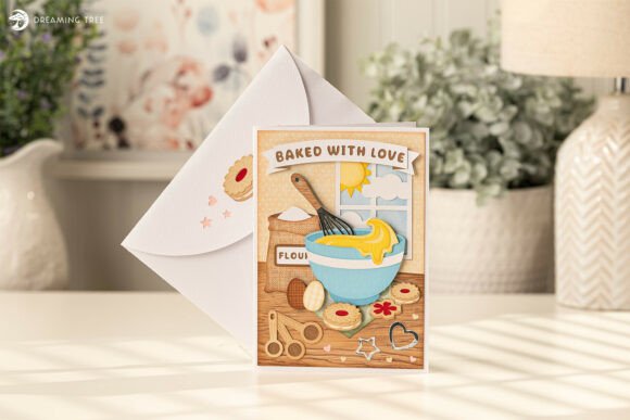 Baked with Love Card SVG