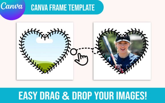 CUSTOM Canva Template Baseball Photo Add
