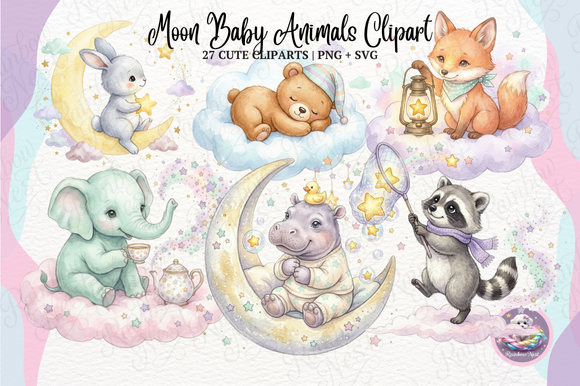 Celestial Moon Baby Animals Bundle