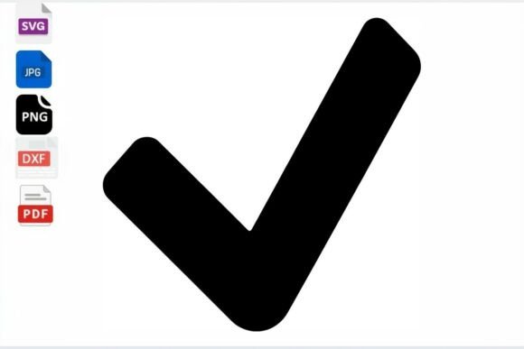 Check Mark SVG PNG JPG DXF PDF Icon Graphic by mhrana730 · Creative Fabrica