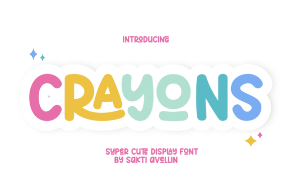 Crayons Display Font By Sakti Avellin