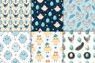 Chicken Pattern Digital Cute Chicken Seamless Pattern Bundle Graphic by Vectornest12 · Creative ...