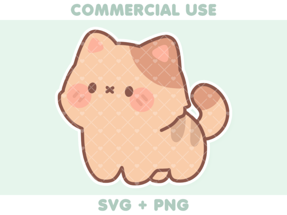Cute Ginger Cat Grafik Druckbare Illustrationen Von Roxie Designs