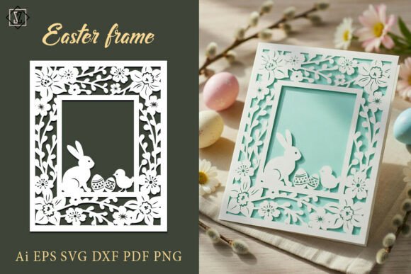 Easter Cut-out Frame / SVG Graphic by Светлана Зиновьева · Creative Fabrica