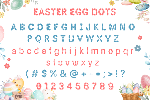 Easter Egg Dots Font - Preview 3