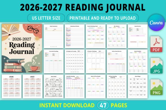 Editable 2026-2027 Reading Journal