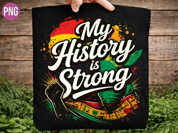 My History is Strong Juneteenth PNG Graphic T-shirt Designs By Ayla Prints