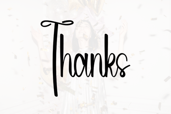 Nothink Day Font PNG with transparent background - Preview 4