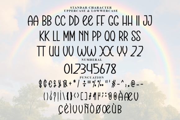 Rainbow Font PNG with transparent background - Preview 3