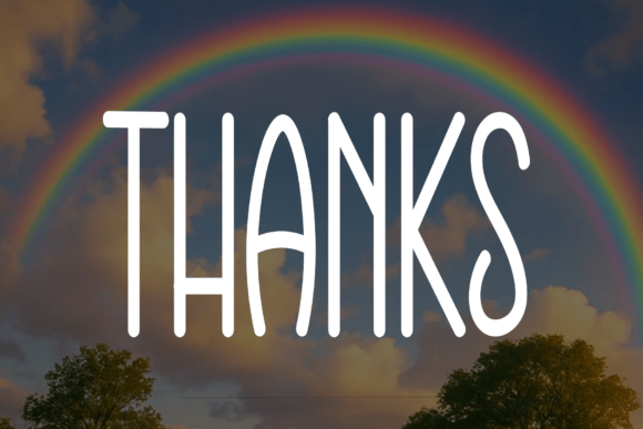 Rainbow Font PNG with transparent background - Preview 4