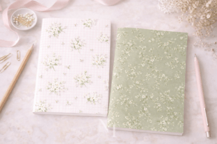 Sage Green Floral Digital Paper Graphic by Nam Tiwa · Creative Fabrica