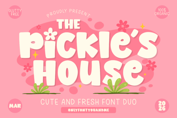 Preview specimen of The Pickles House display font