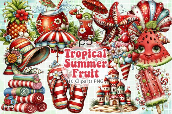 Tropical Summer Fruit Graphics Graphic by Padma.Design · Creative Fabrica