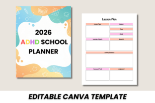 2026 ADHD School Planner Canva Template Graphic by DIGITAL PRINT BOX ...