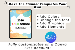 2026 ADHD School Planner Canva Template Graphic by DIGITAL PRINT BOX ...