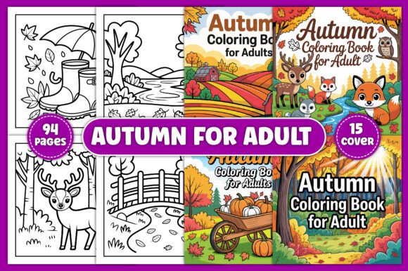 Autumn Coloring Pages for Adult