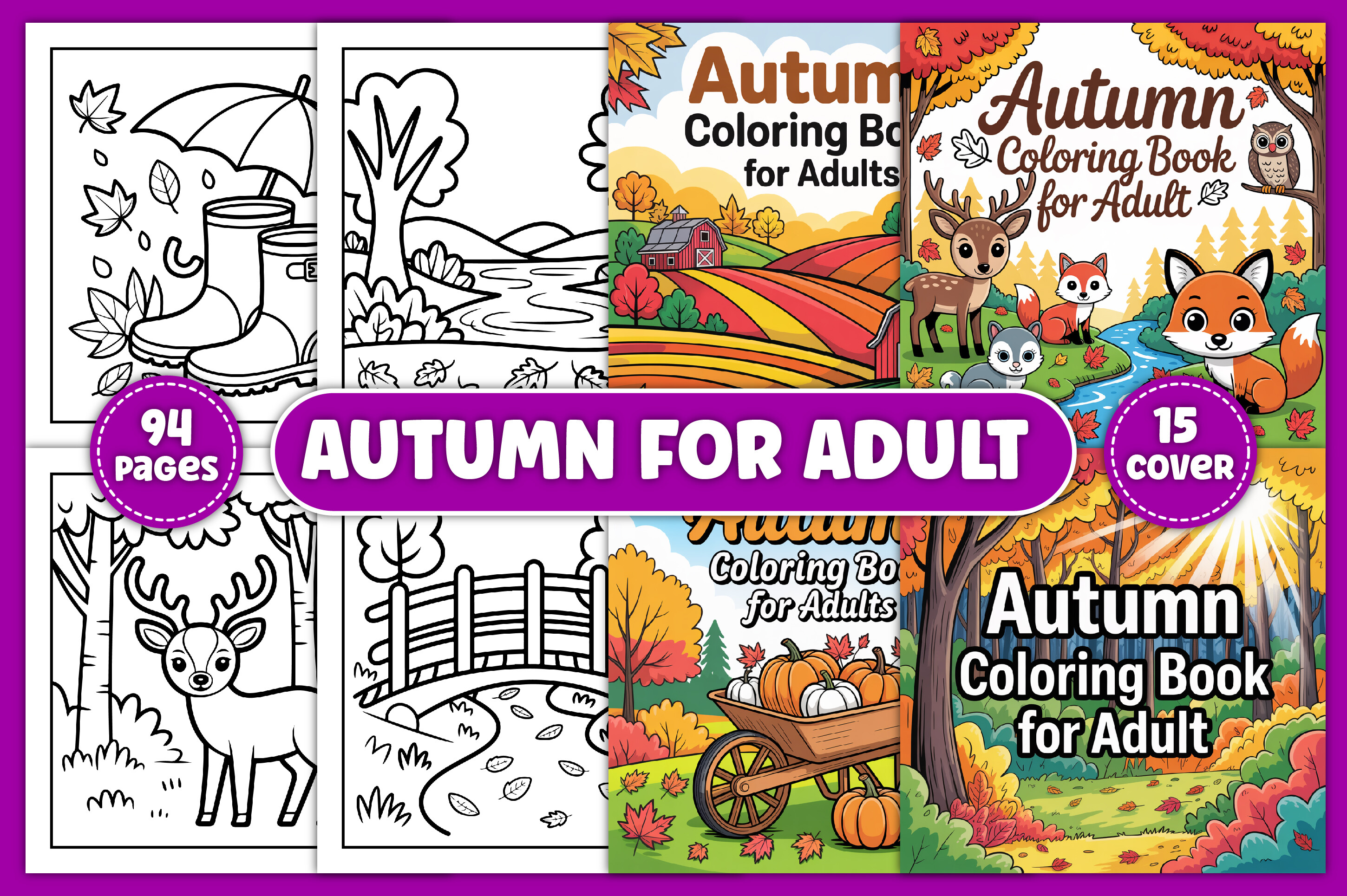 Autumn Coloring Pages for Adult