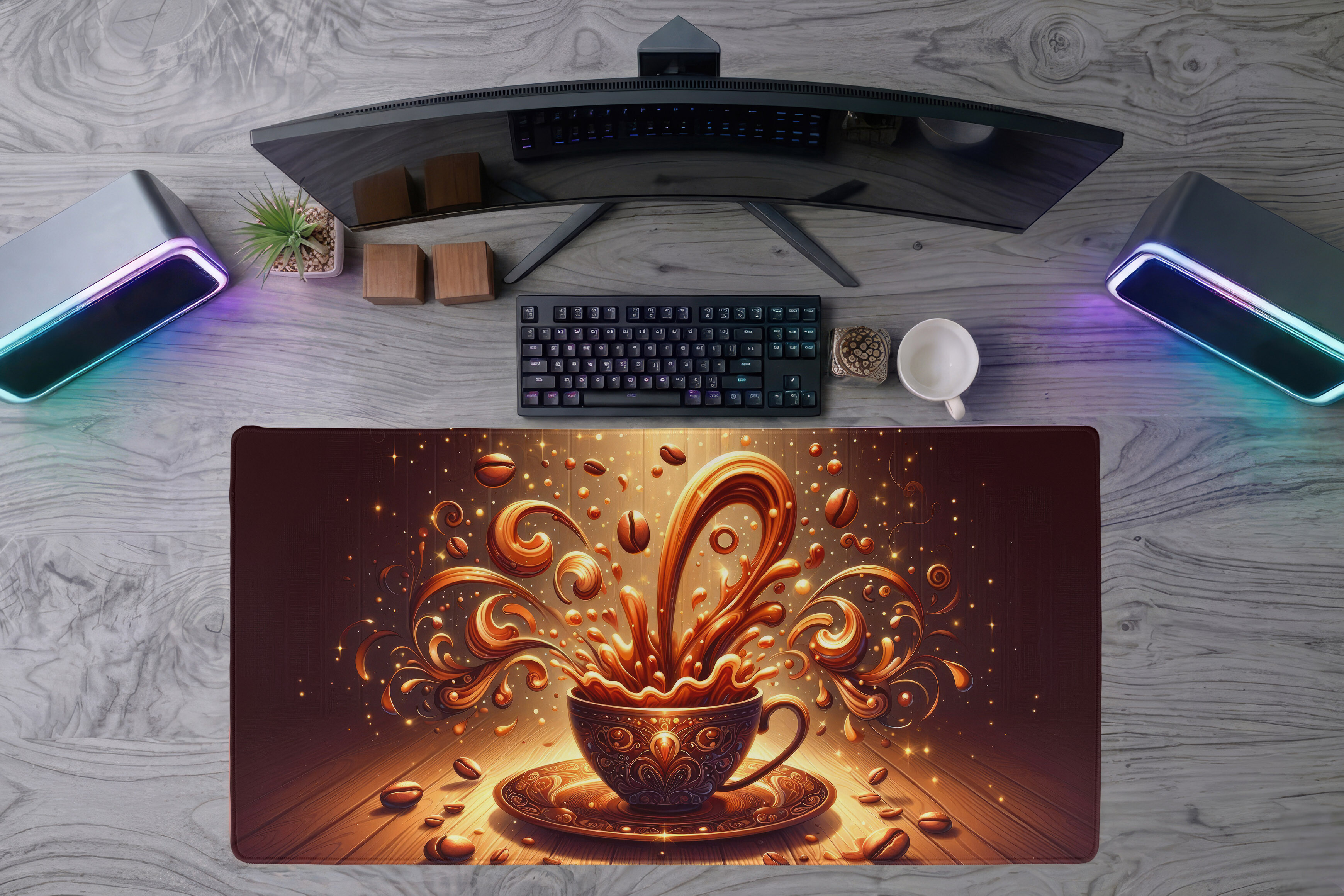 Coffee Desk Mat PNG