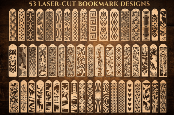 Decorative Bookmark, Laser Cut Template