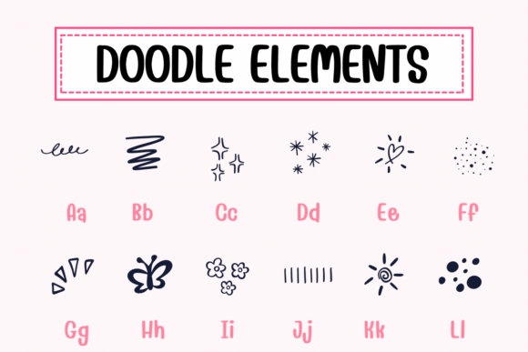 Doodle Elements Font - Preview 1