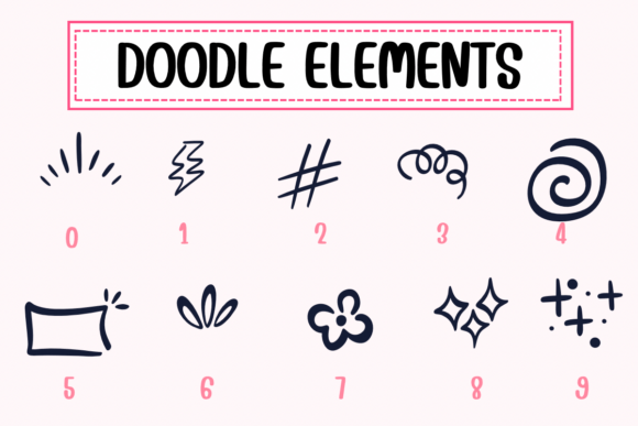 Doodle Elements Font - Preview 3