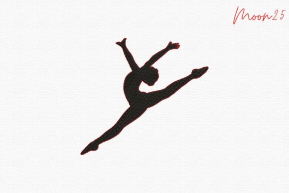 Elegant Ballet Dancer Silhouette Pattern