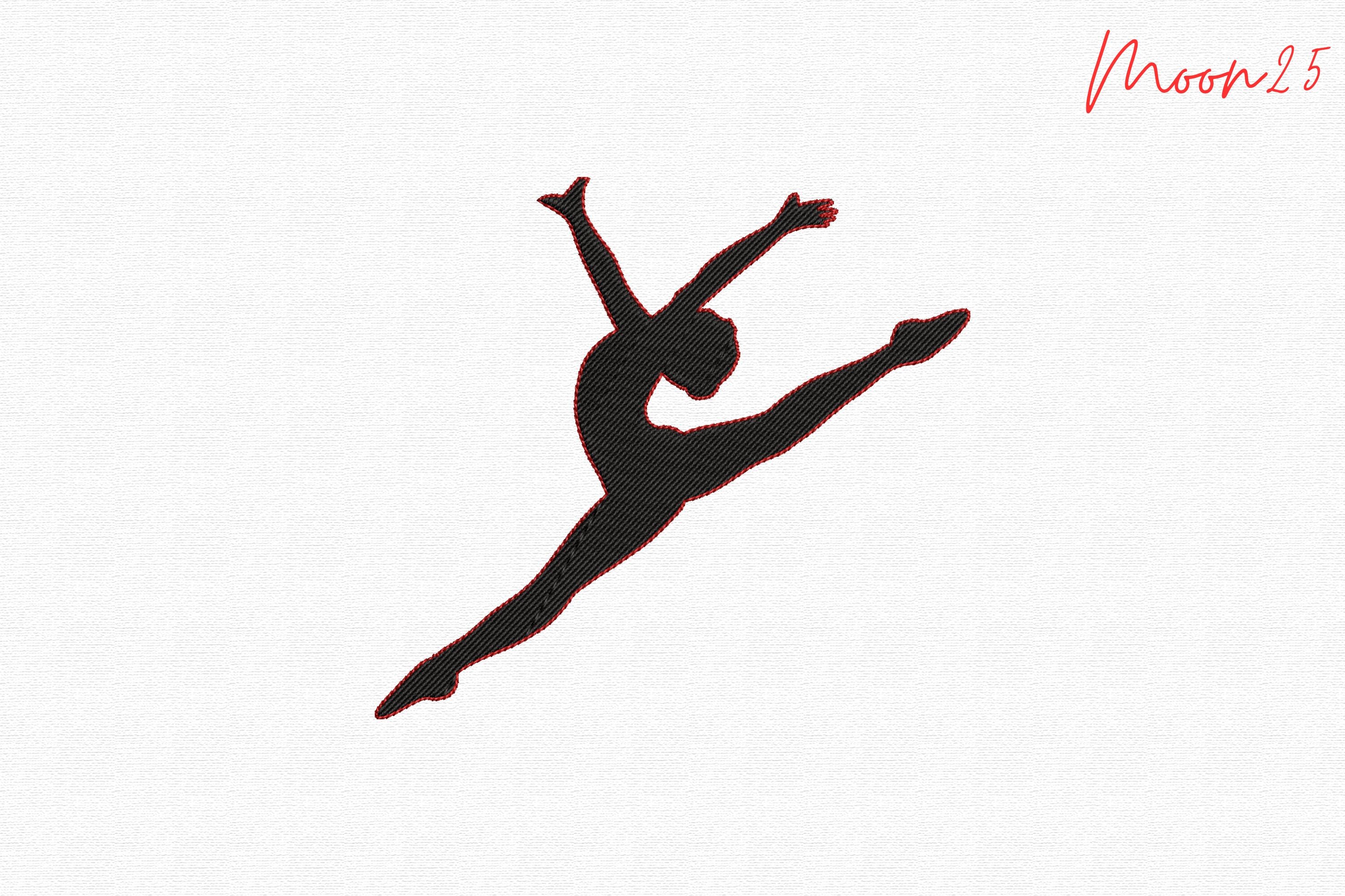 Elegant Ballet Dancer Silhouette Pattern
