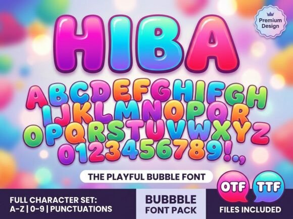 Hiba Font PNG with transparent background - Preview 1
