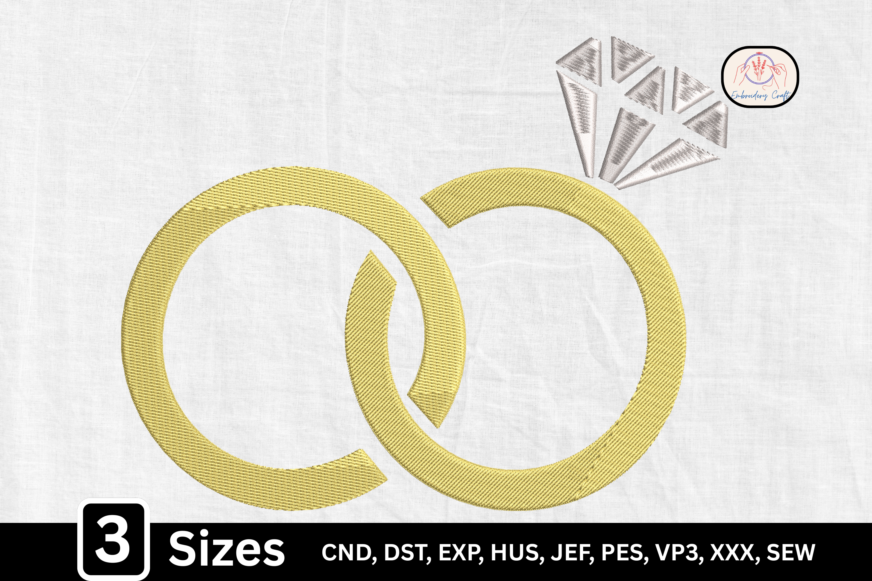 Interlocking Diamond Wedding Ring