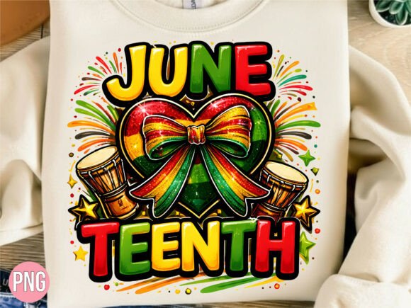 Juneteenth Heart Drum Celebration PNG Graphic Crafts By Frogi Prints