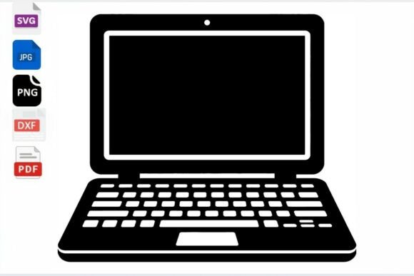 Laptop SVG Clipart Digital Download Gráfico Manualidades Por mhrana730