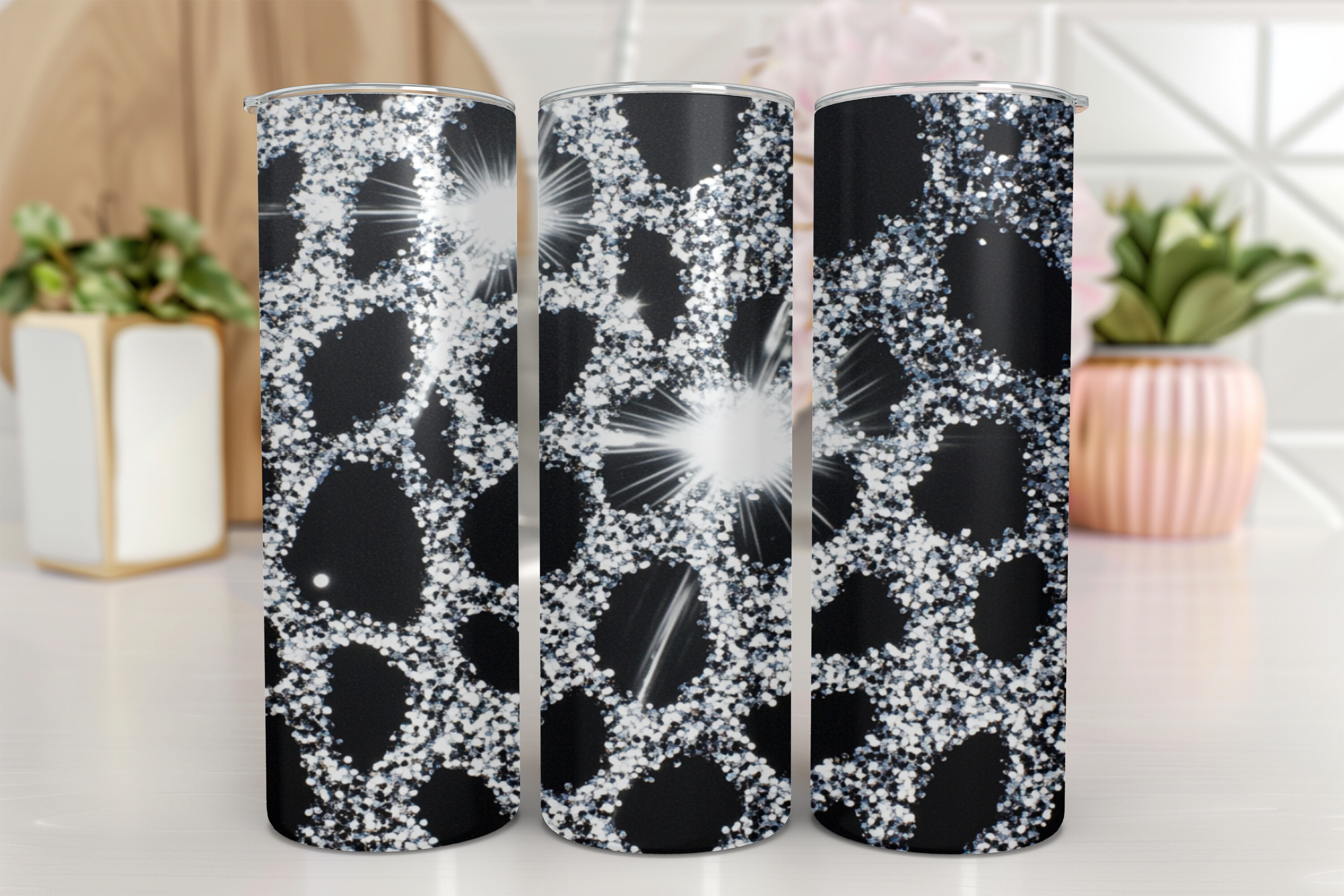 Leopard Tumbler Wrap Gold Glitter Graphic by design-infinity · Creative ...