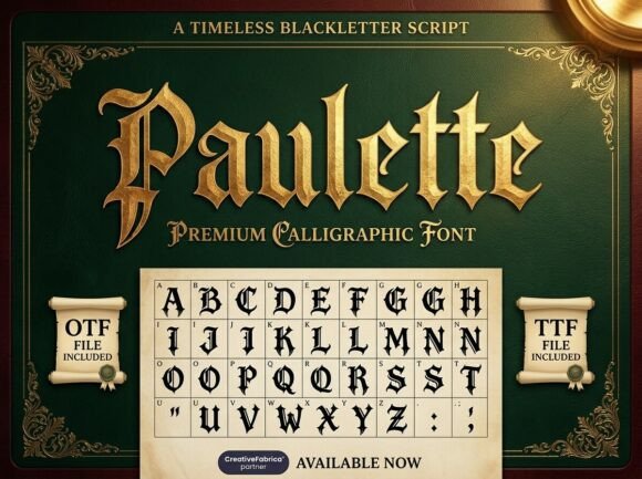 Paulette Font PNG with transparent background - Preview 1