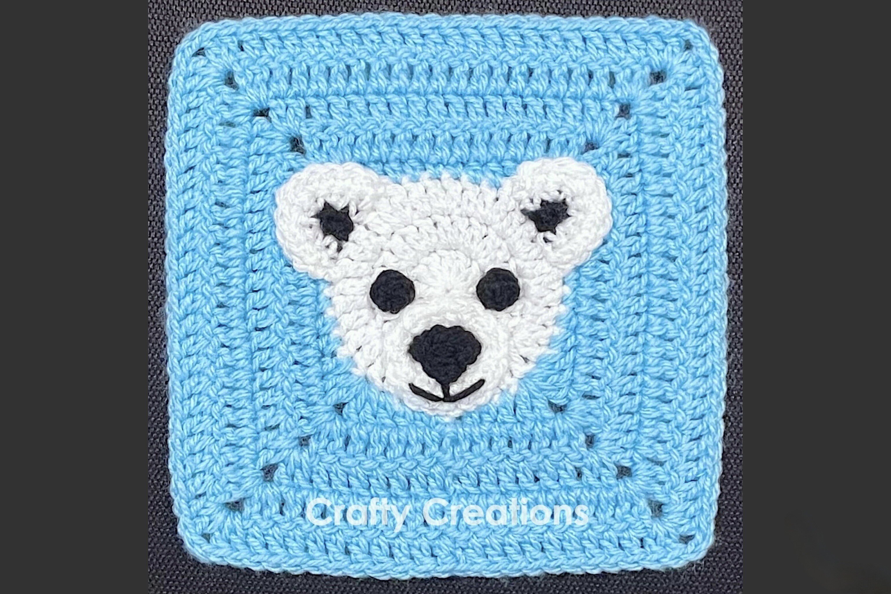 Polar Bear Granny Square Crochet Pattern