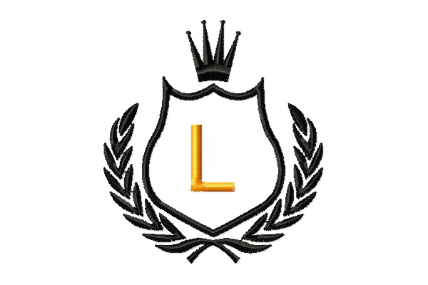 L R Crest Royal Crest Letter L · Creative Fabrica