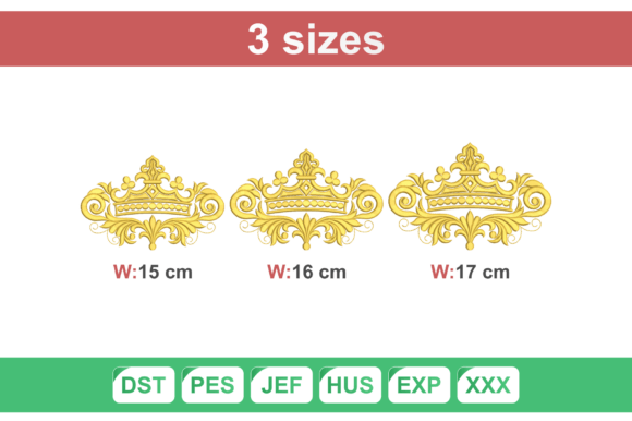 Royal Crown Embroidery Design