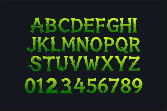 Snake Reptile Font PNG with transparent background - Preview 5