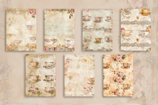 Tea Time Junk Journal Paper Graphic by DigiArt · Creative Fabrica