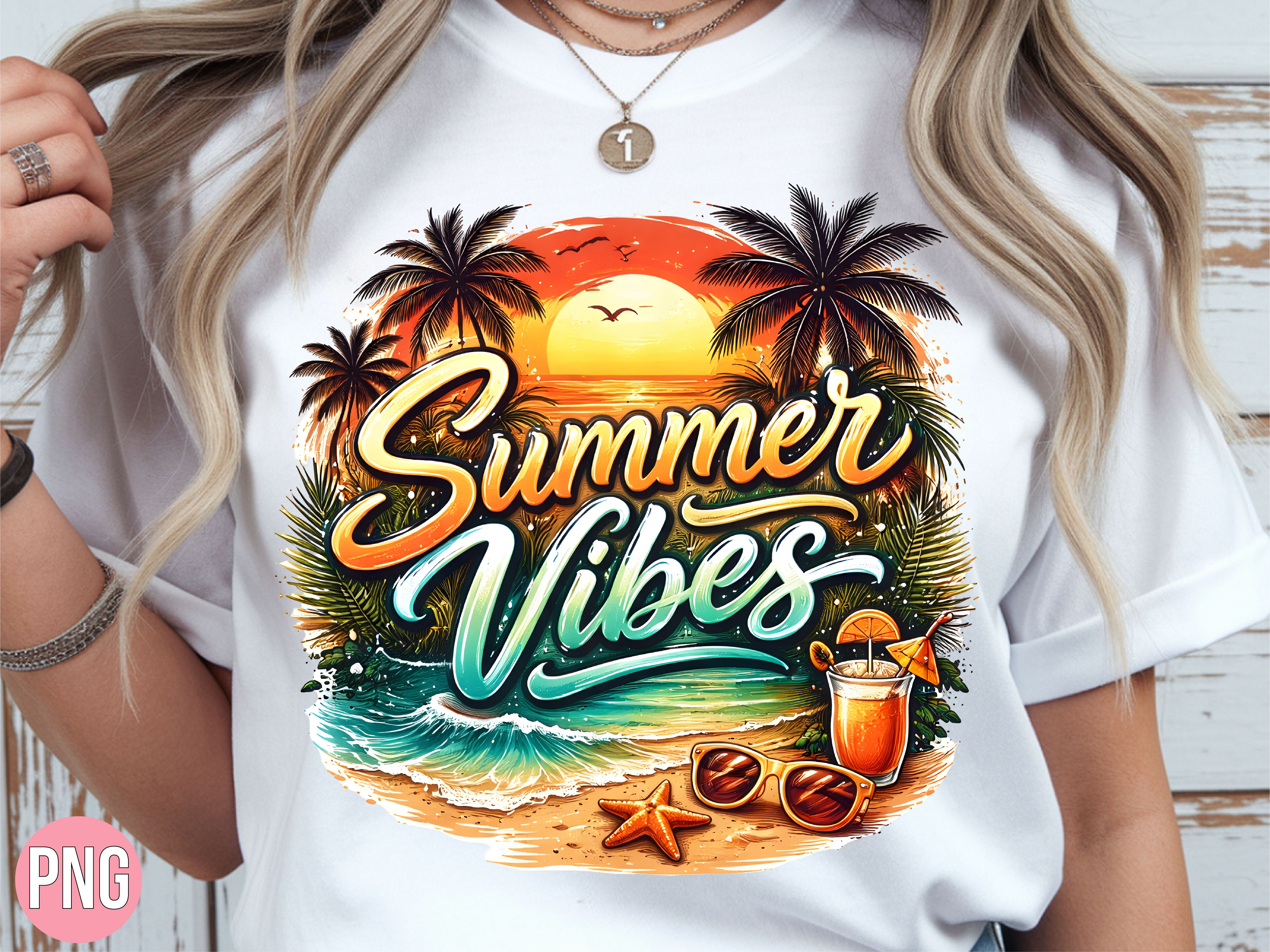 Tropical Beach Summer Vibes Shirt PNG Graphic by BEE CREATION ...