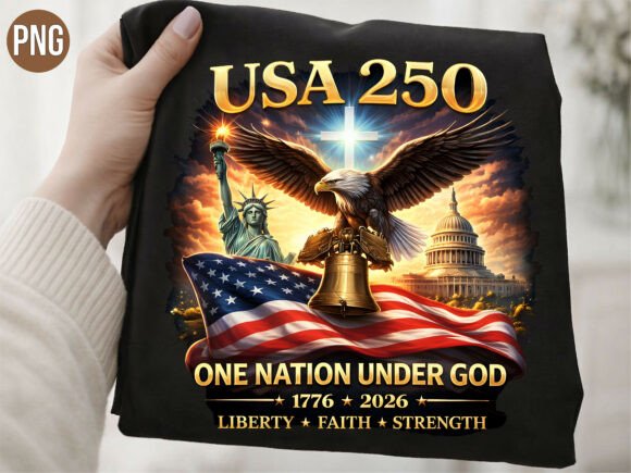 USA 250 Semiquincentennial Patriot PNG Graphic T-shirt Designs By COZY_OWL