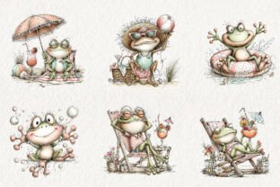 Whimsical Summer Frog Clipart Graphic by Dreamshop · Creative Fabrica