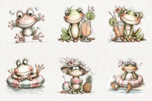 Whimsical Summer Frog Clipart Graphic by Dreamshop · Creative Fabrica