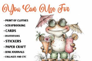 Whimsical Summer Frog Clipart Graphic by Dreamshop · Creative Fabrica