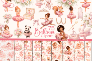 Blush Pink Ballerina Clipart Graphic by Andreea Eremia Design ...