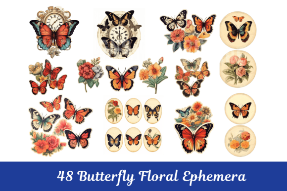 Butterfly Journal Ephemera Stickers