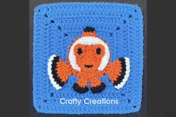 Clownfish Granny Square Crochet Pattern