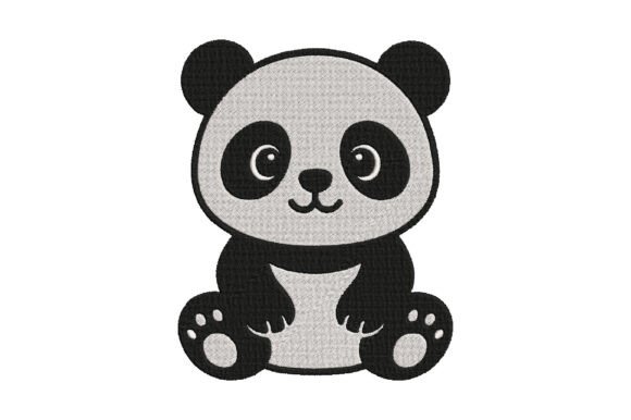 Cute Panda Embroidery