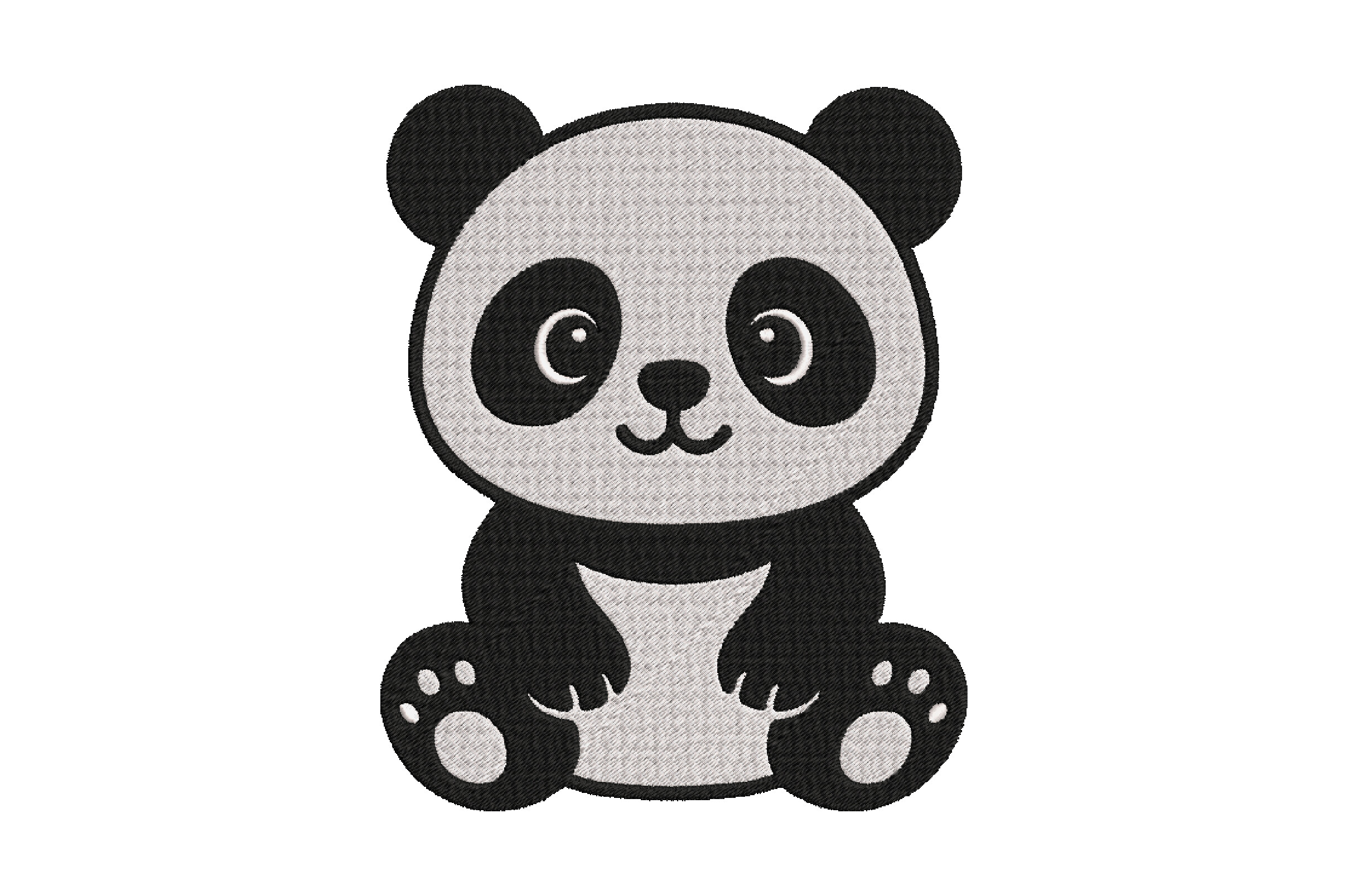 Cute Panda Embroidery